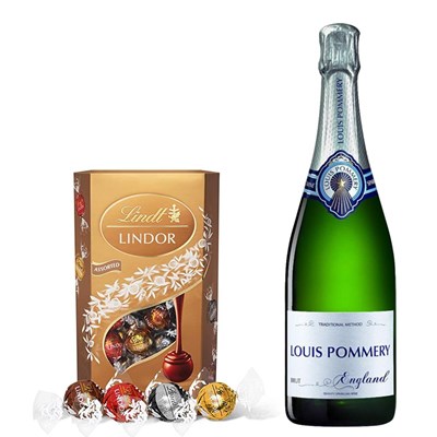 Louis Pommery 75cl Brut England With Lindt Lindor Assorted Truffles 200g